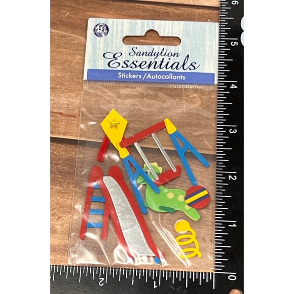 2004 SANDY LION PSC8HMME17 PARK SLIDE PLAYGROUND KITE SET OF STICKERS - Picture 3 of 3